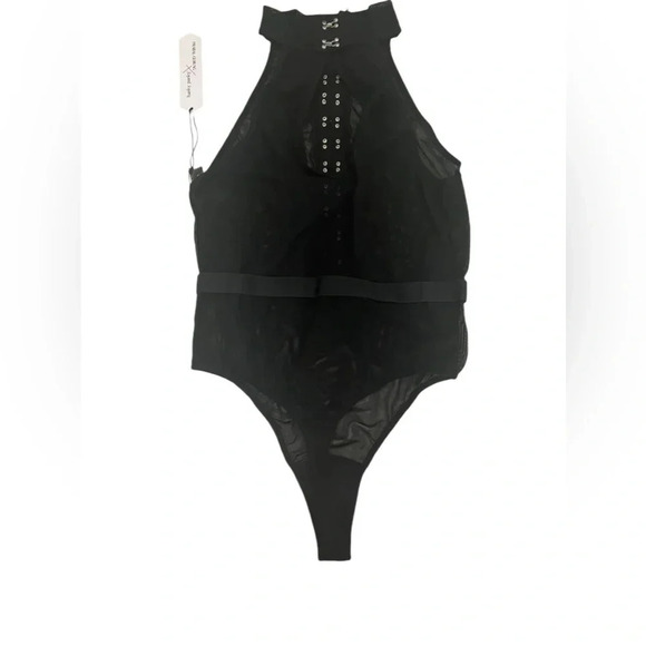 NWT Hanky Panky x Prabal Gurung Hook-&-Eye Halter Bodysuit M - Picture 3 of 5